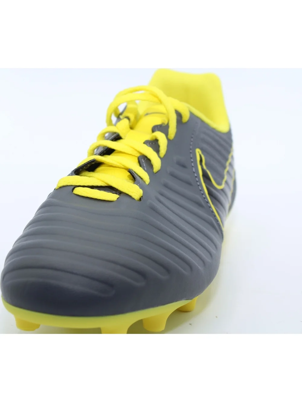 NIB Nike Tiempo JR LEGEND 7 Club FG Youth Soccer Cleats Shoes 3.5Y Gray & Yellow